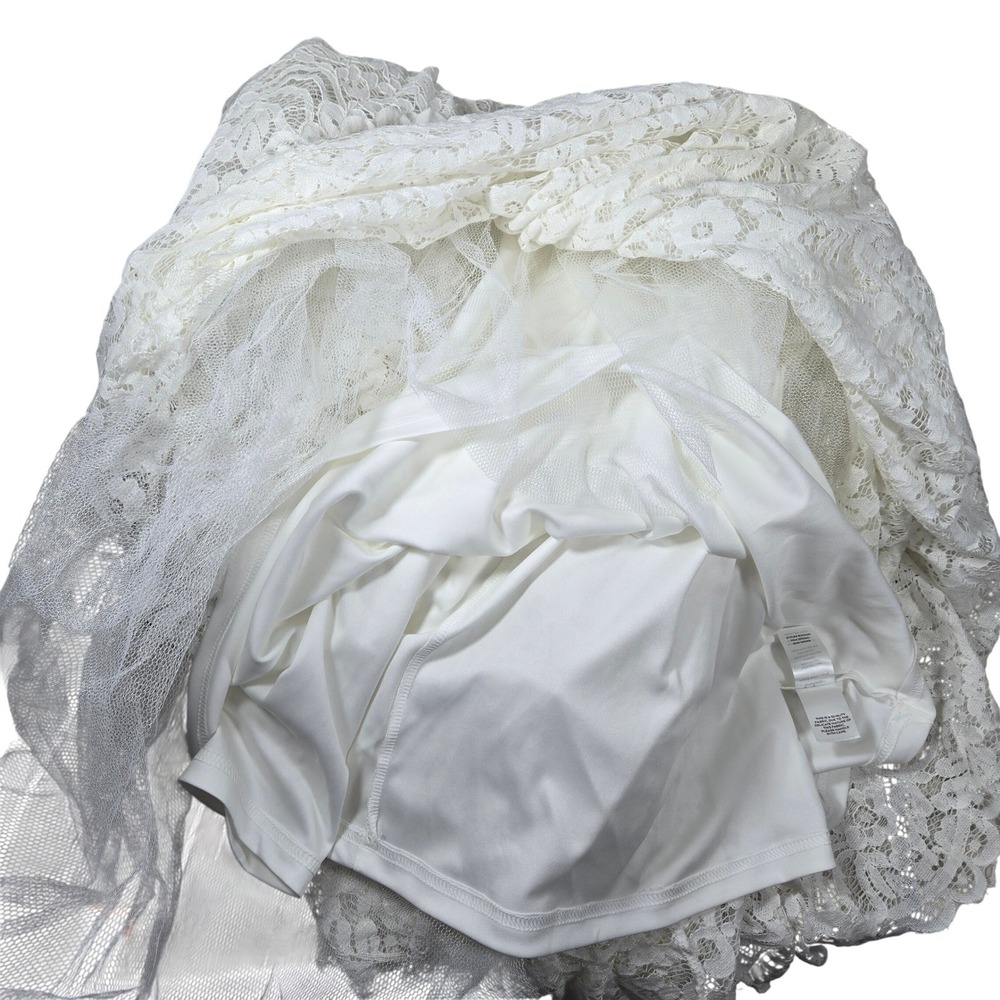 Lulus Shiori White Lace Bustier Basque Waist Strapless Maxi Dress S Wedding - Picture 12 of 14
